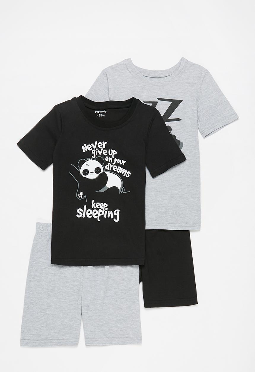 Pop Candy - Boys pj set - black & grey