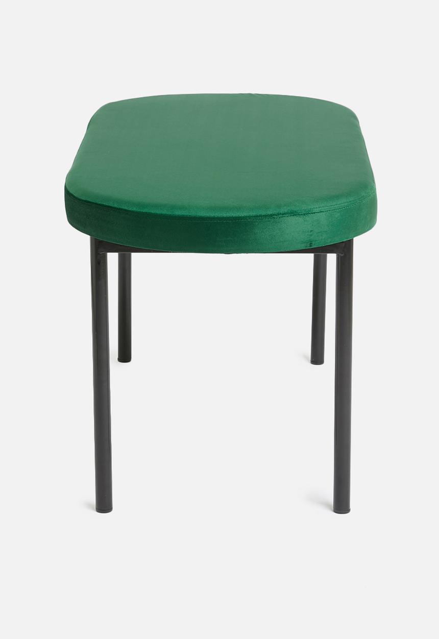 Sixth Floor - Rounded bench - emerald green