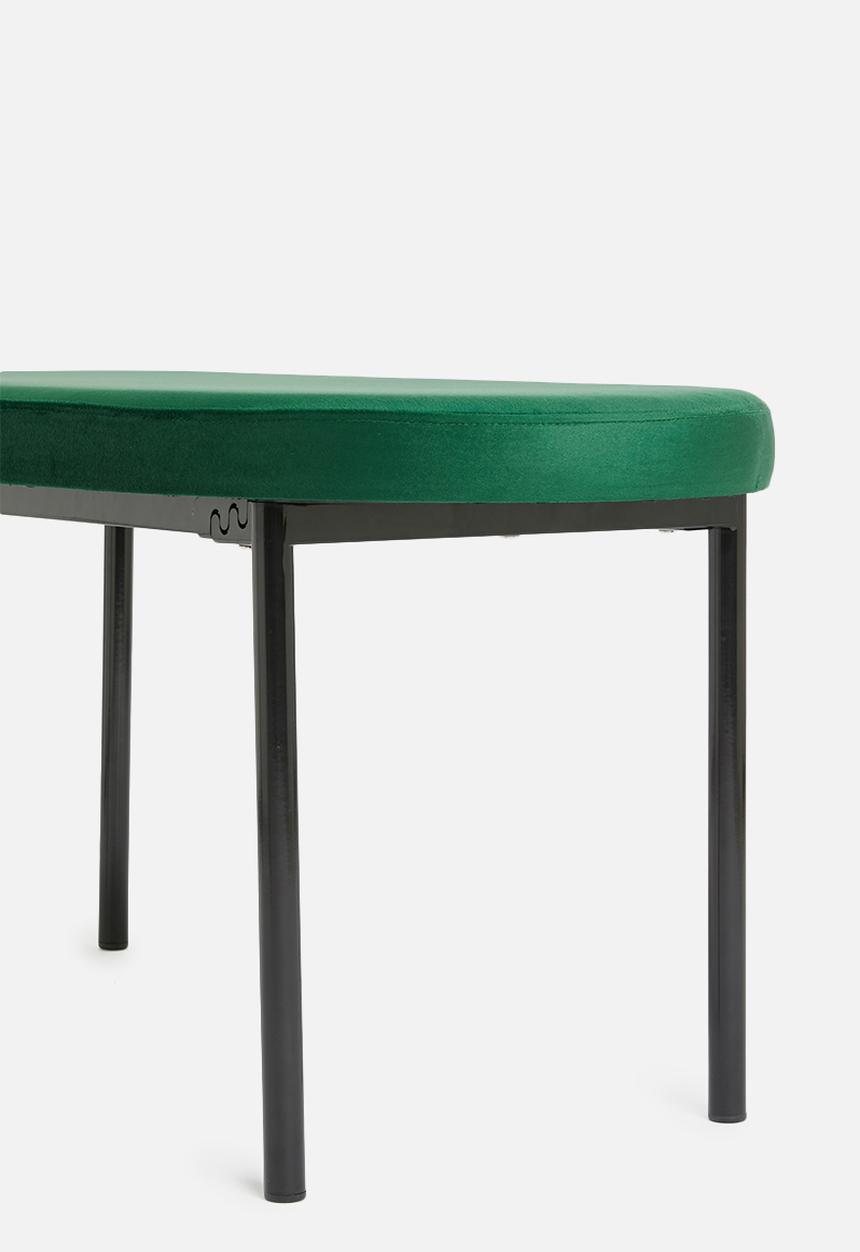 Sixth Floor - Rounded bench - emerald green