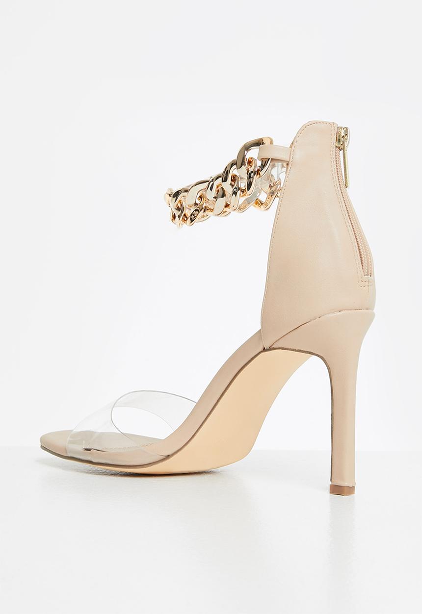 Madison® - Caria chain ankle strap stiletto heel - neutral