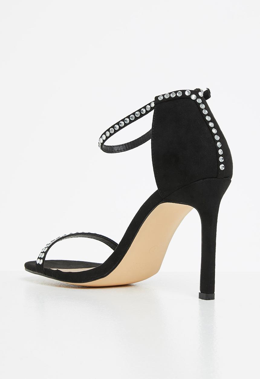 Madison® - Camilia ankle strap stiletto heel - black