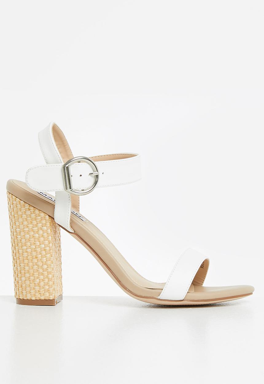 Madison® - Audrey woven block heel - white