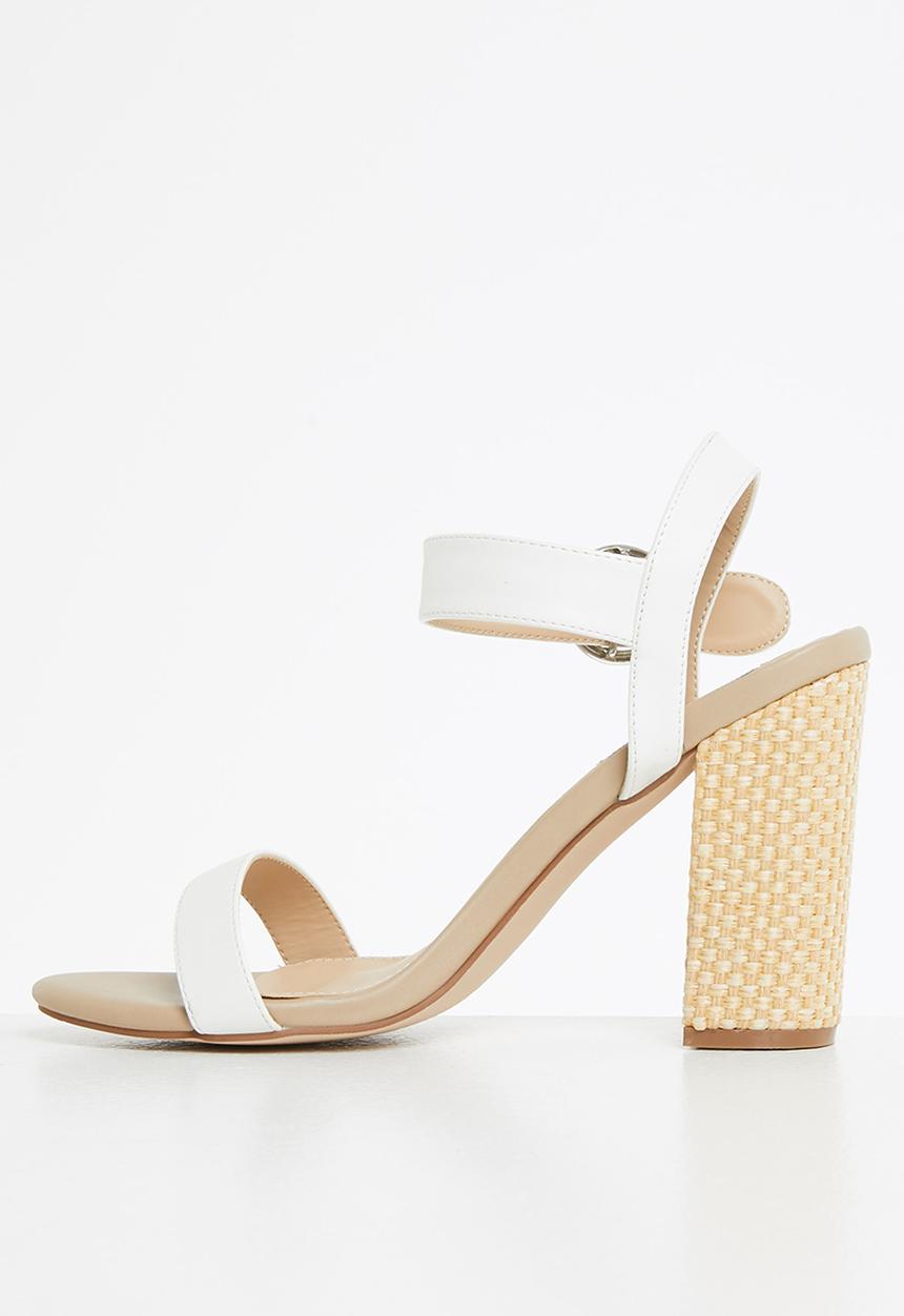 Madison® - Audrey woven block heel - white