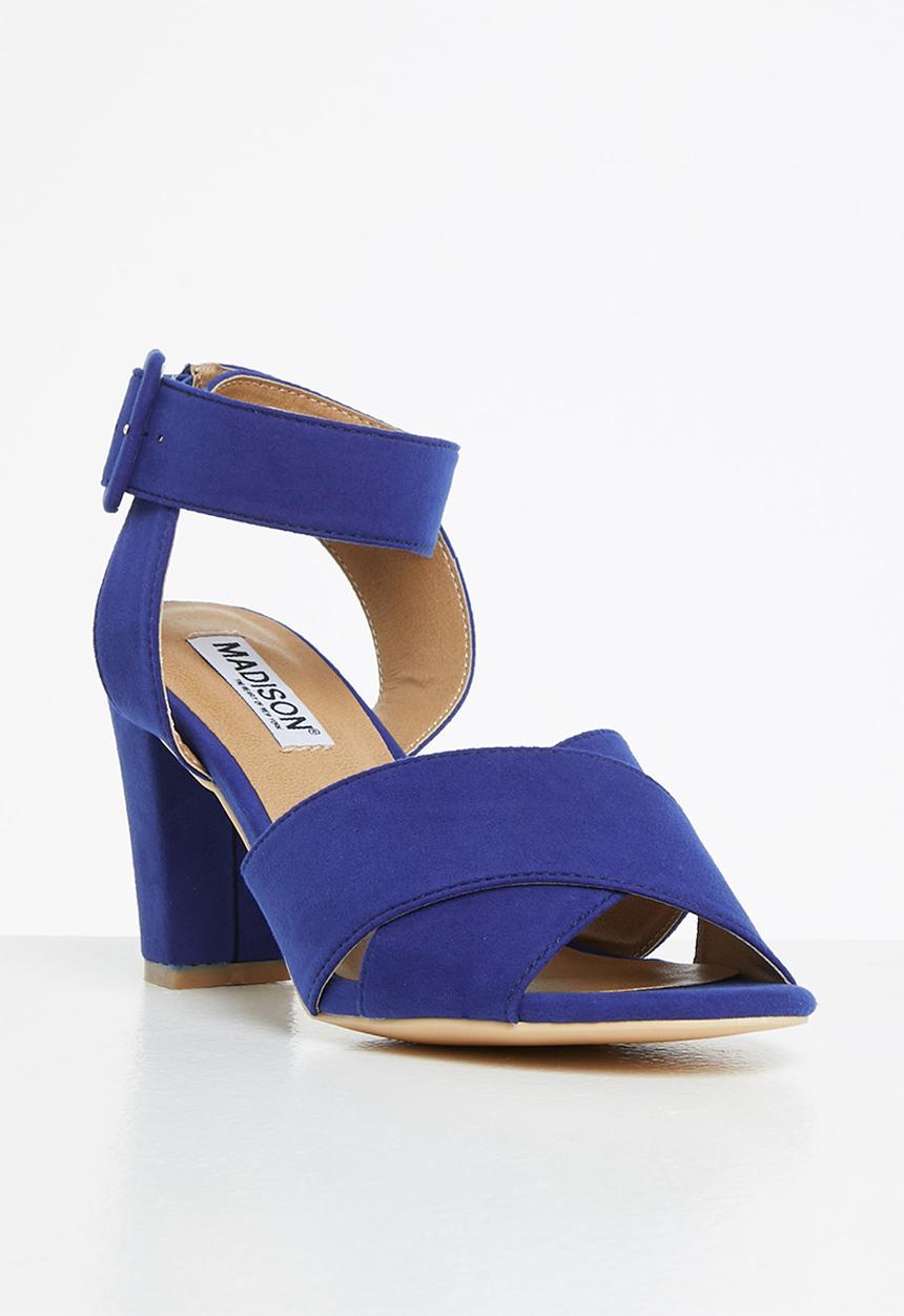 Madison® - Bethany ankle strap block heel - cobalt blue