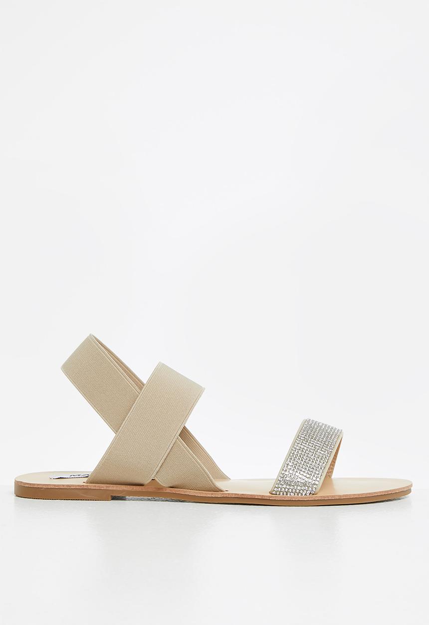Madison® - Feliticy double strap slingback sandal - neutral & silver