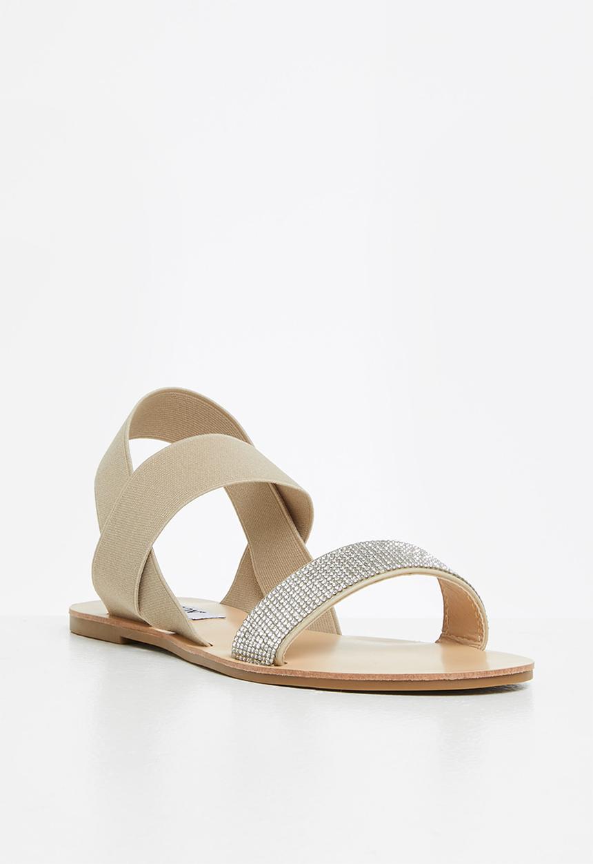 Madison® - Feliticy double strap slingback sandal - neutral & silver