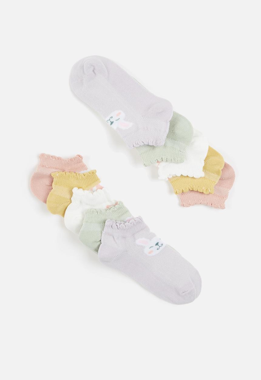Pop Candy - Girls 5 pack printed ankle socks - multi