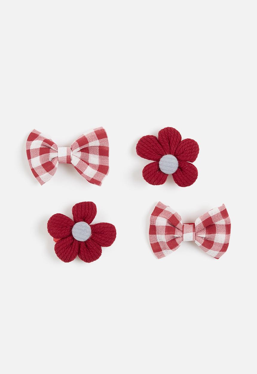 Pop Candy - Hair bow set - red