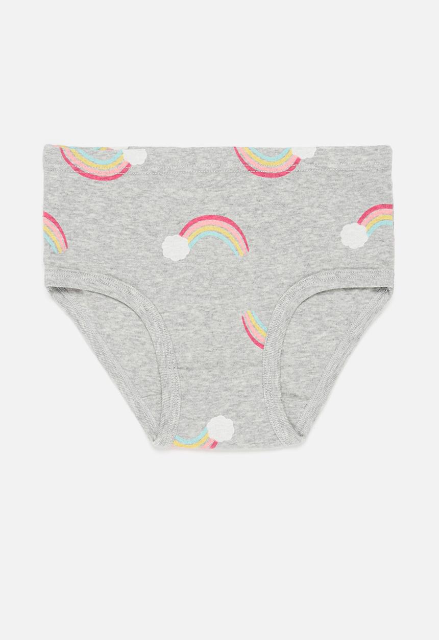 Pop Candy - Girls 3 pack panty set - grey & pink