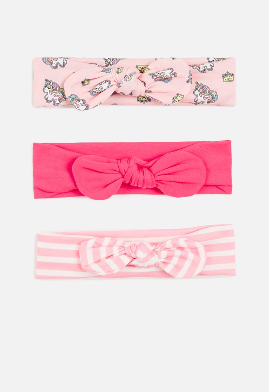 Pop Candy - Baby girls 3 pack headbands - pink