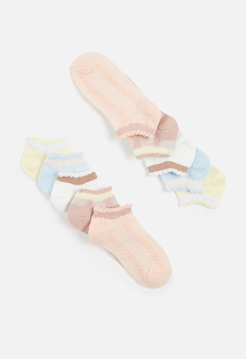 Pop Candy - Girls 5 pack ankle socks - multi