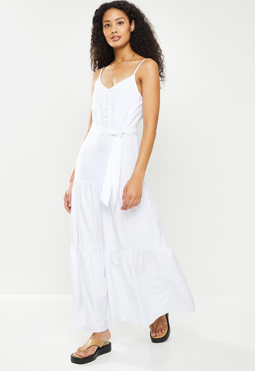 dailyfriday - Tie front maxi dress - white