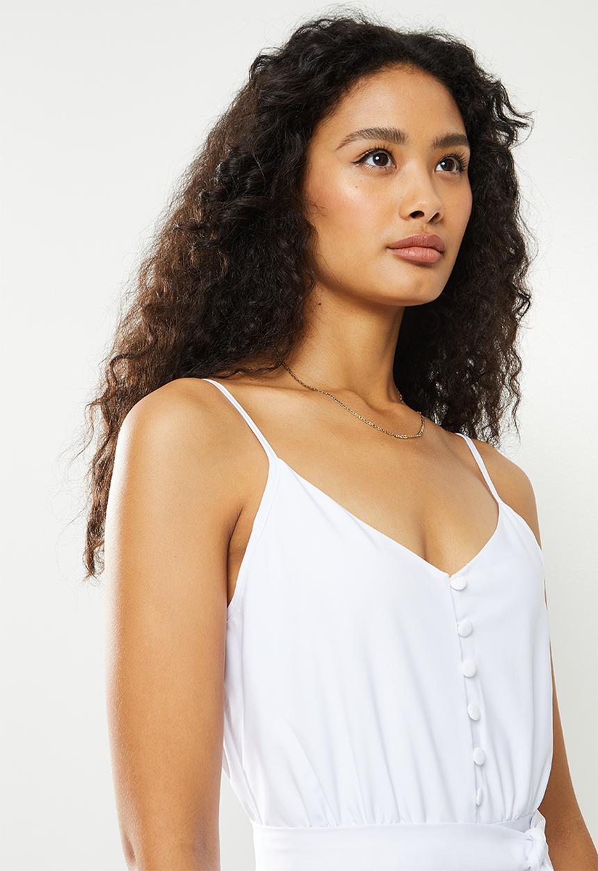 dailyfriday - Tie front maxi dress - white