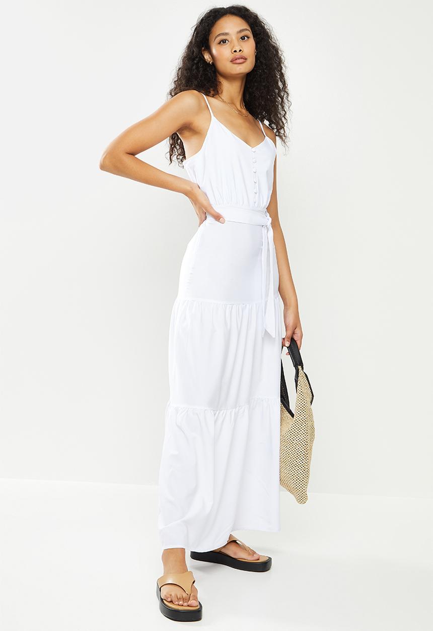 dailyfriday - Tie front maxi dress - white
