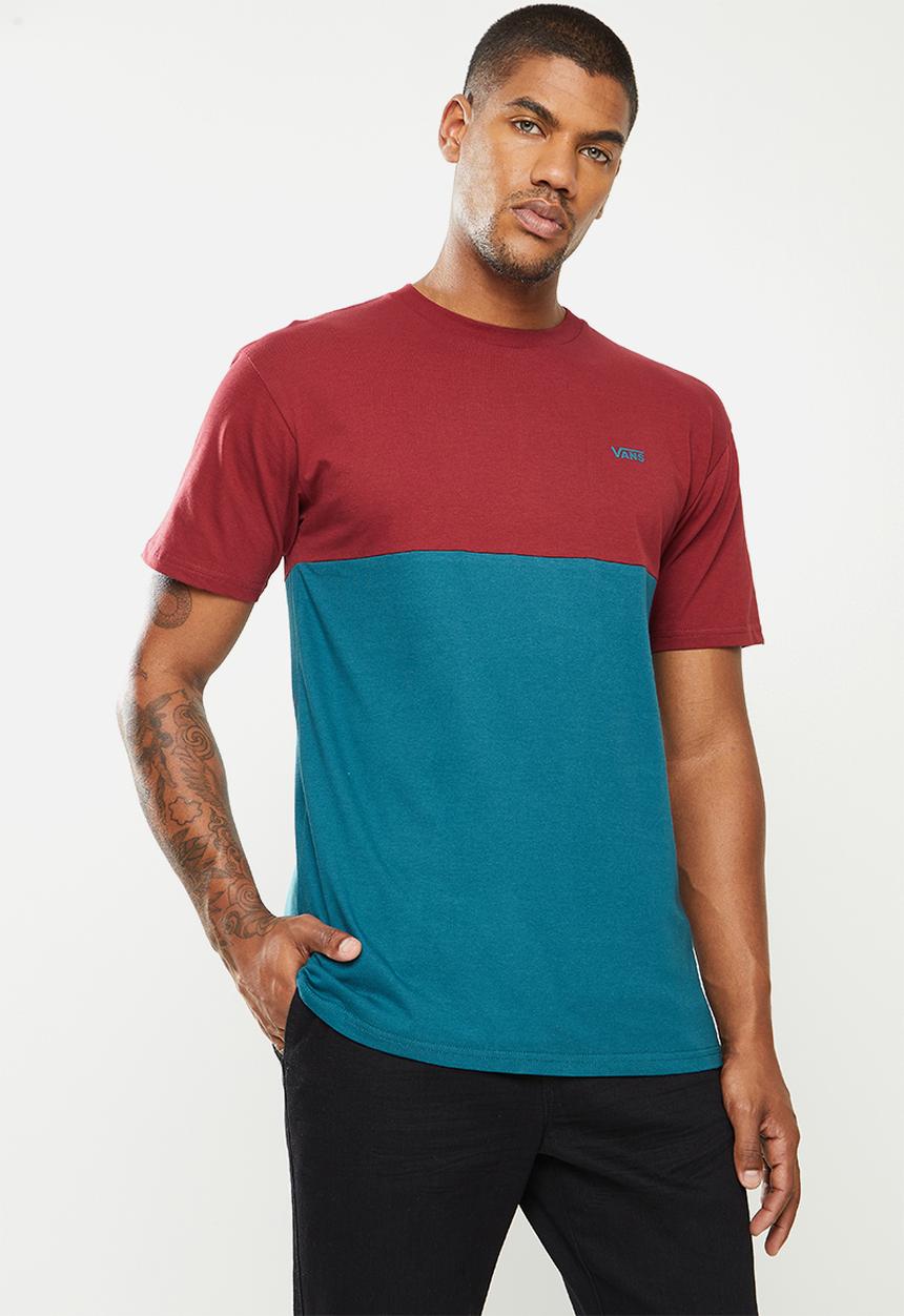 Vans - Colorblock tee - burgundy & blue 