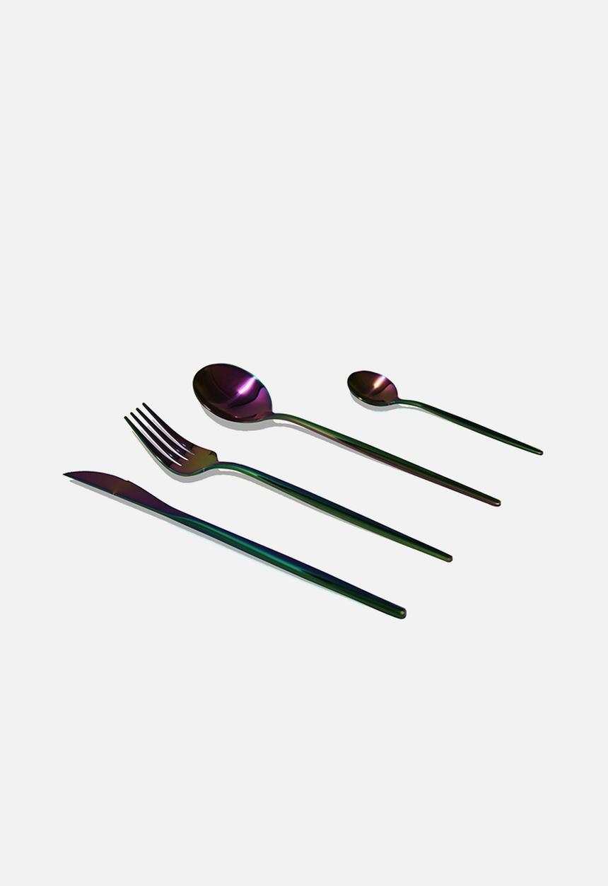 Finery - Sleek 24pc cutlery set - iridescent