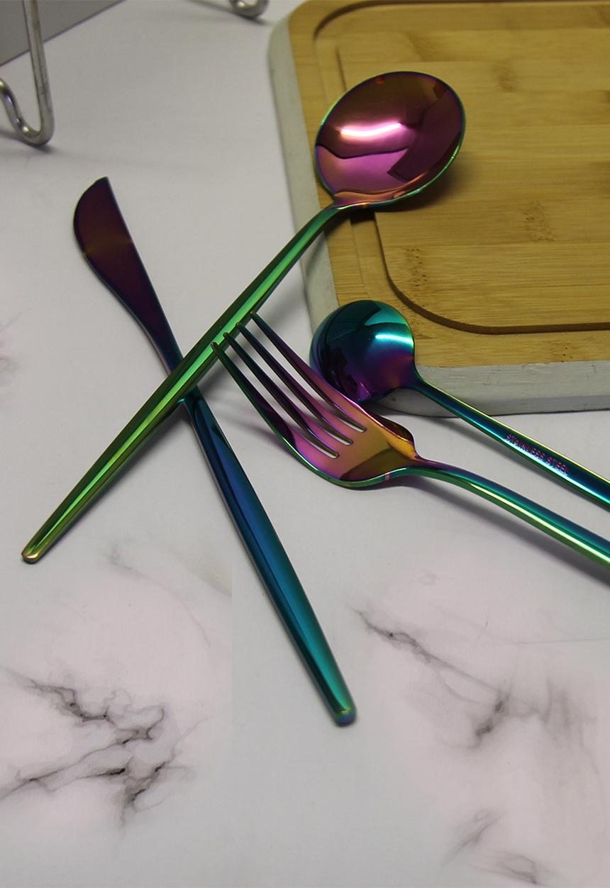 Finery - Sleek 24pc cutlery set - iridescent