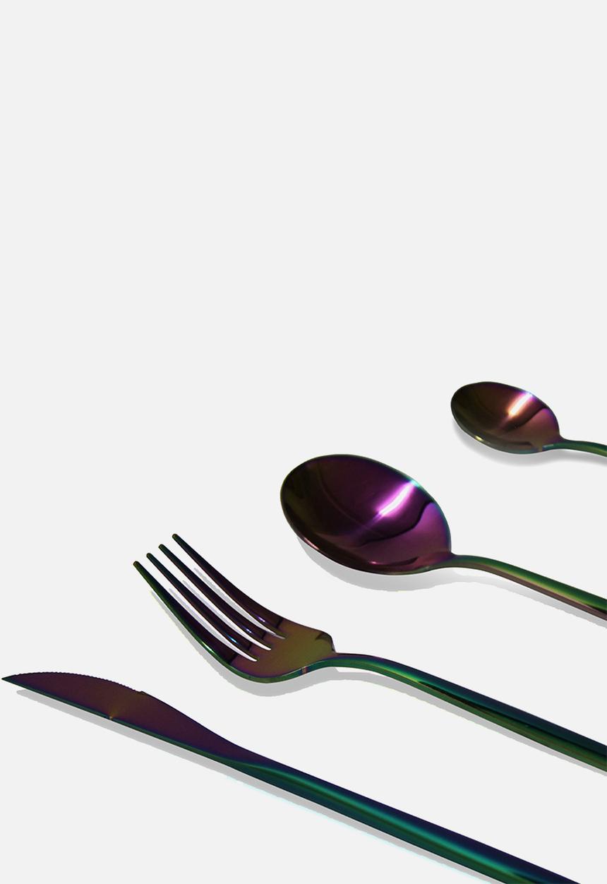 Finery - Sleek 24pc cutlery set - iridescent