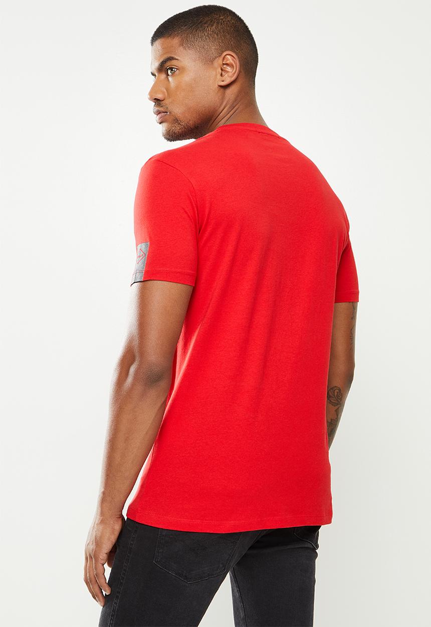 Replay - Left arm patch tee - red