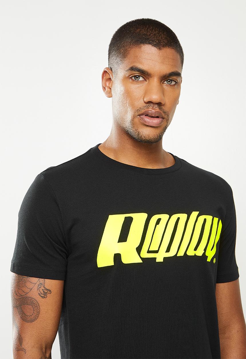 Replay - Replay large print tee - black