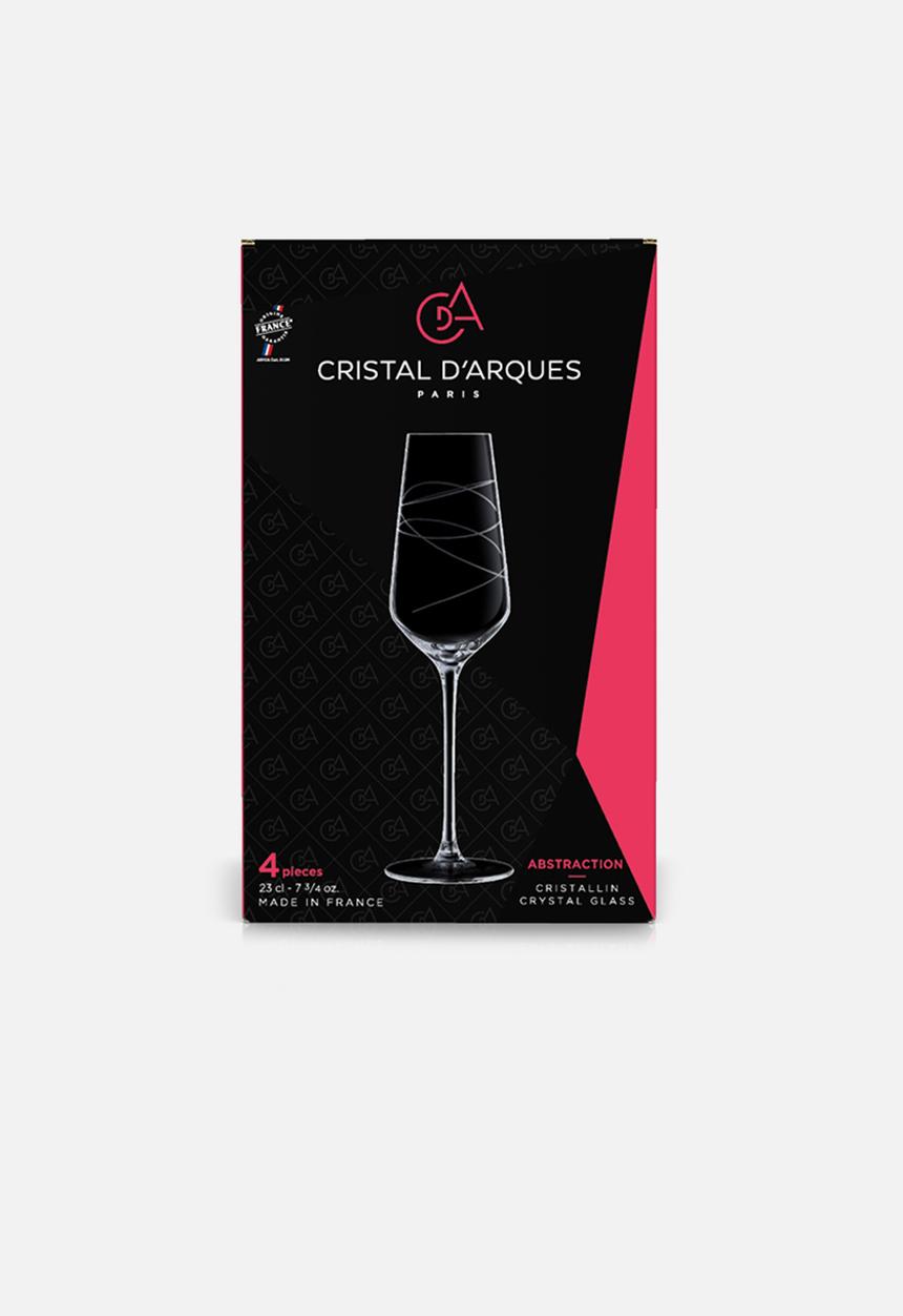 Cristal d’Arques - Abstract flute glasses - set of 4