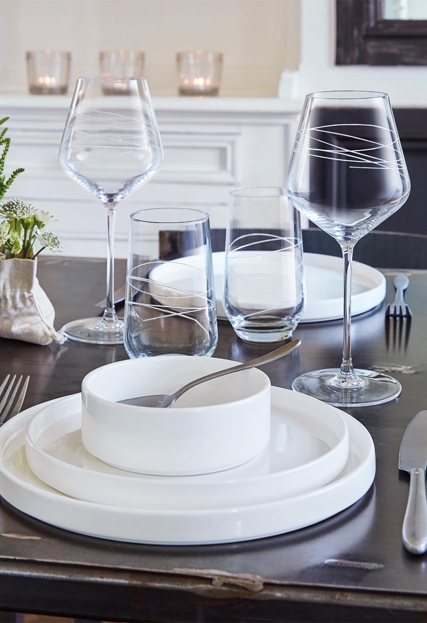 Cristal d’Arques - Abstract whhite wine glasses - set of 4