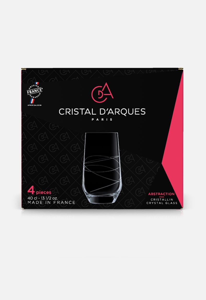 Cristal d’Arques - Abstract highball glasses - set of 4