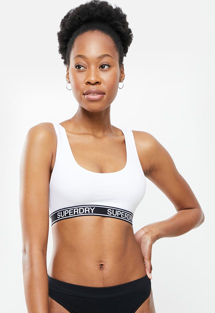 Superdry. - 2 Pack Grace super bralette - white & black 