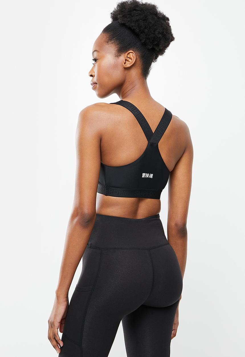 Superdry. - Logo crop top - black