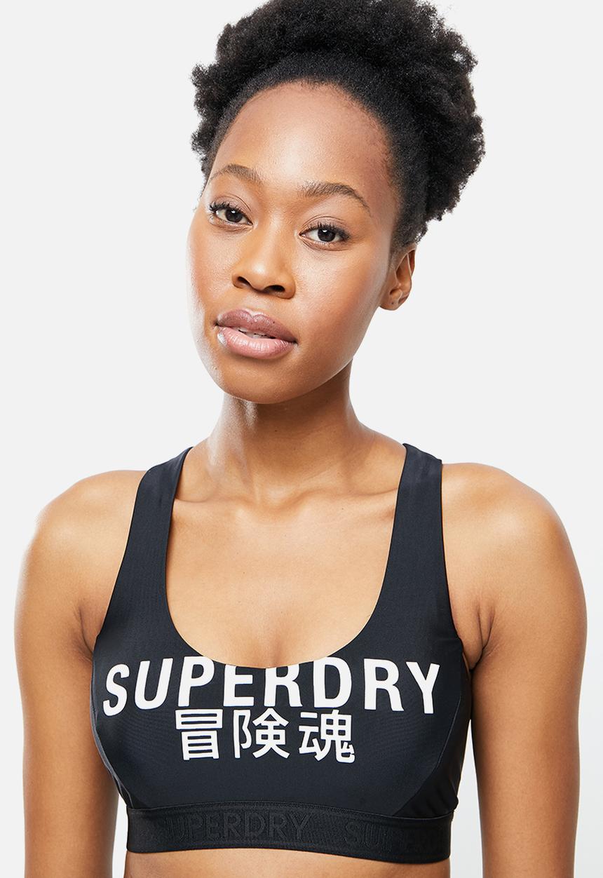 Superdry. - Logo crop top - black