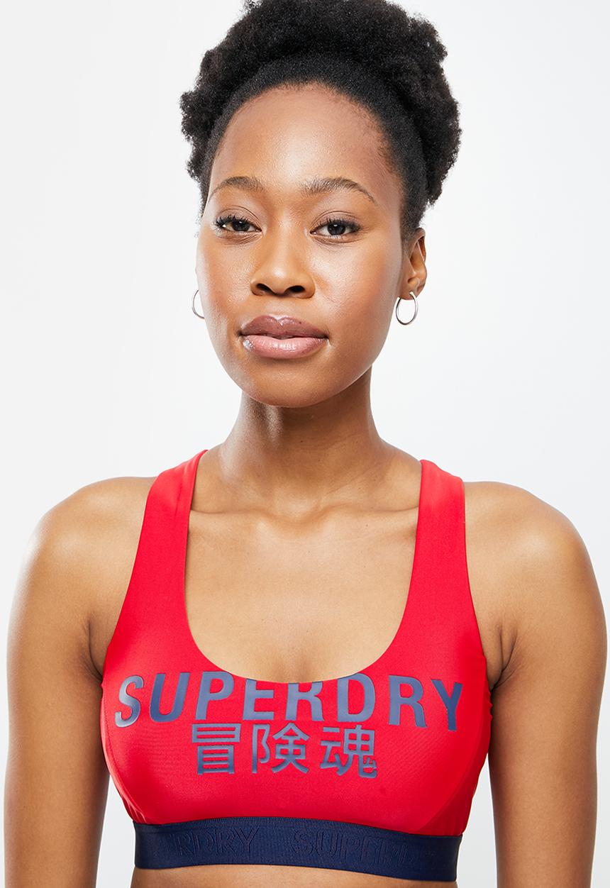 Superdry. - Logo crop top - red