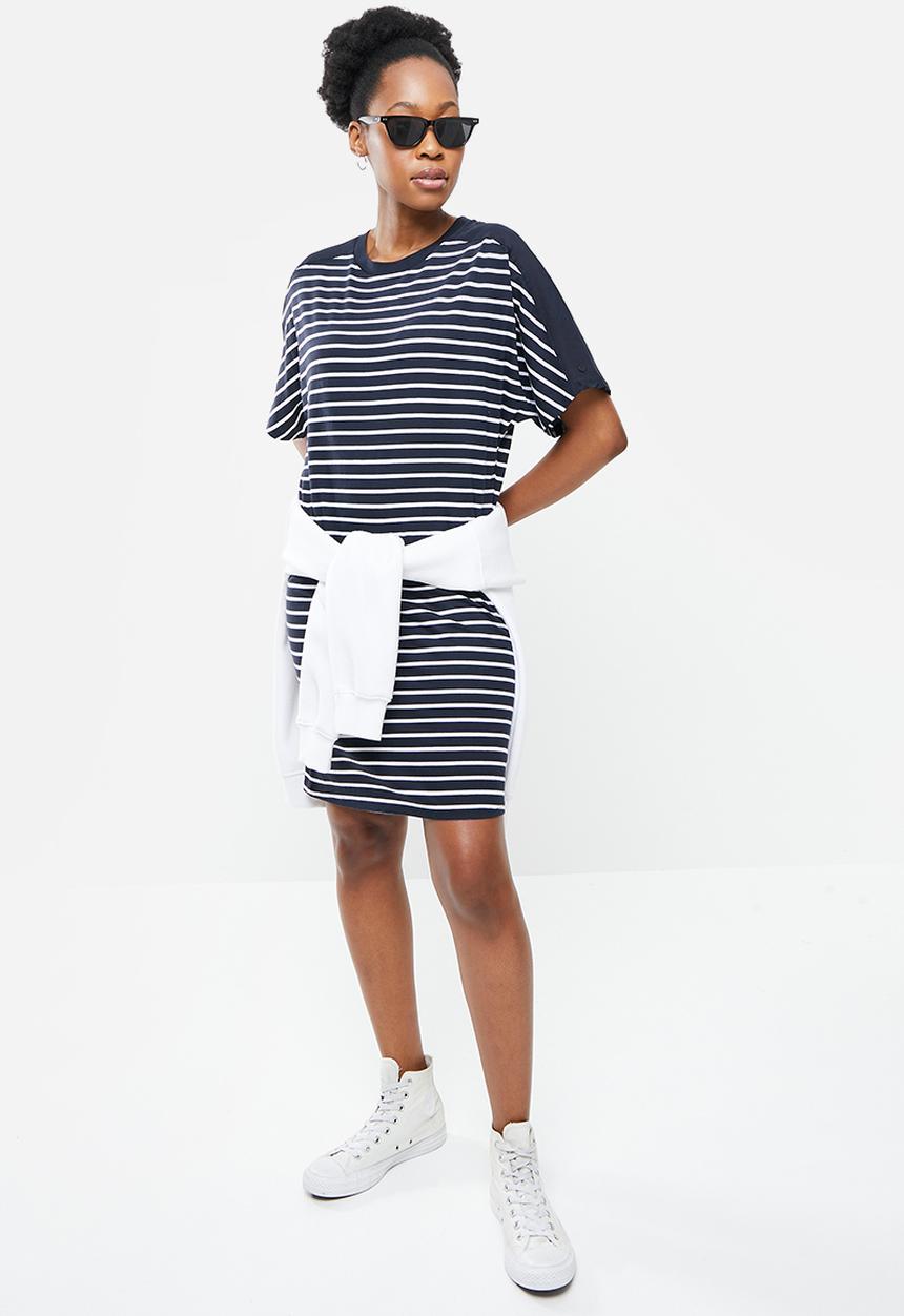 Superdry. - Cotton modal t-shirt dress - navy