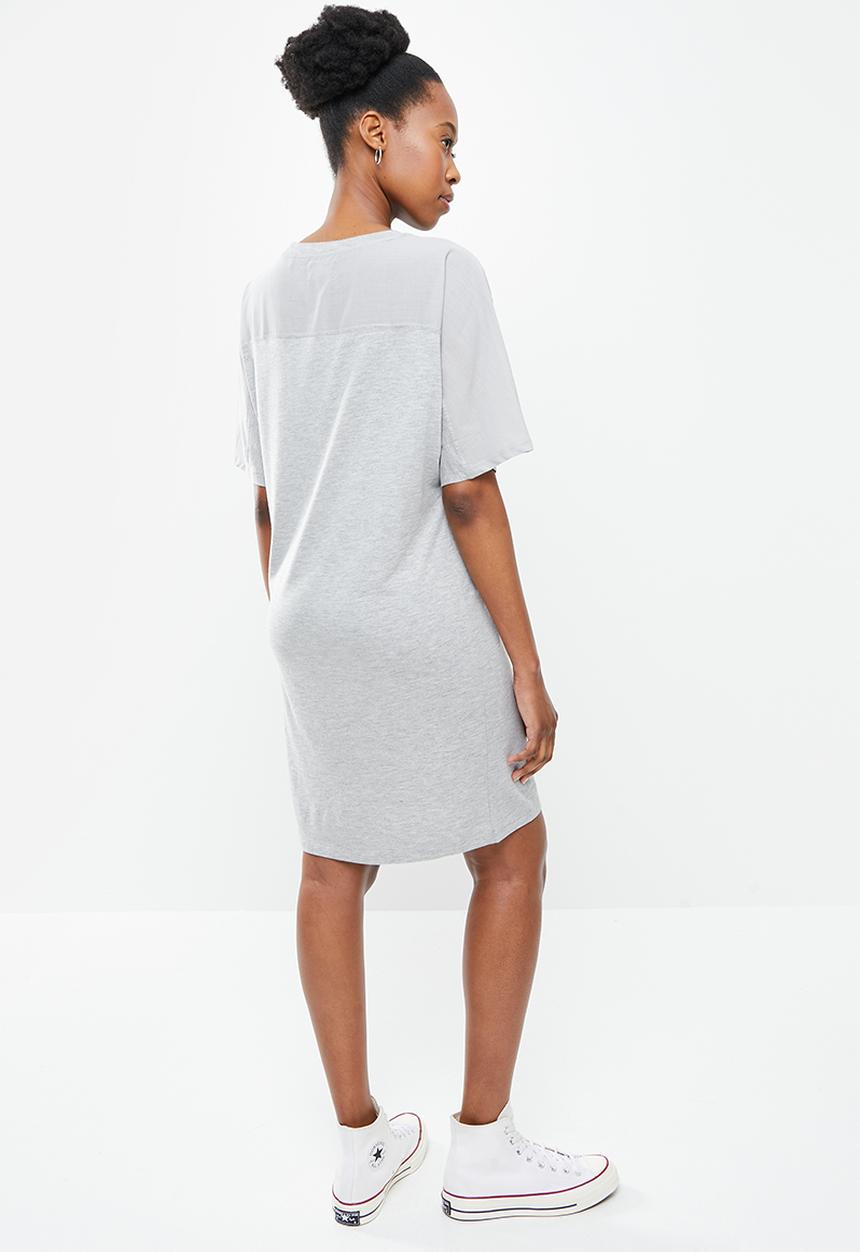 Superdry. - Cotton modal t-shirt dress - grey