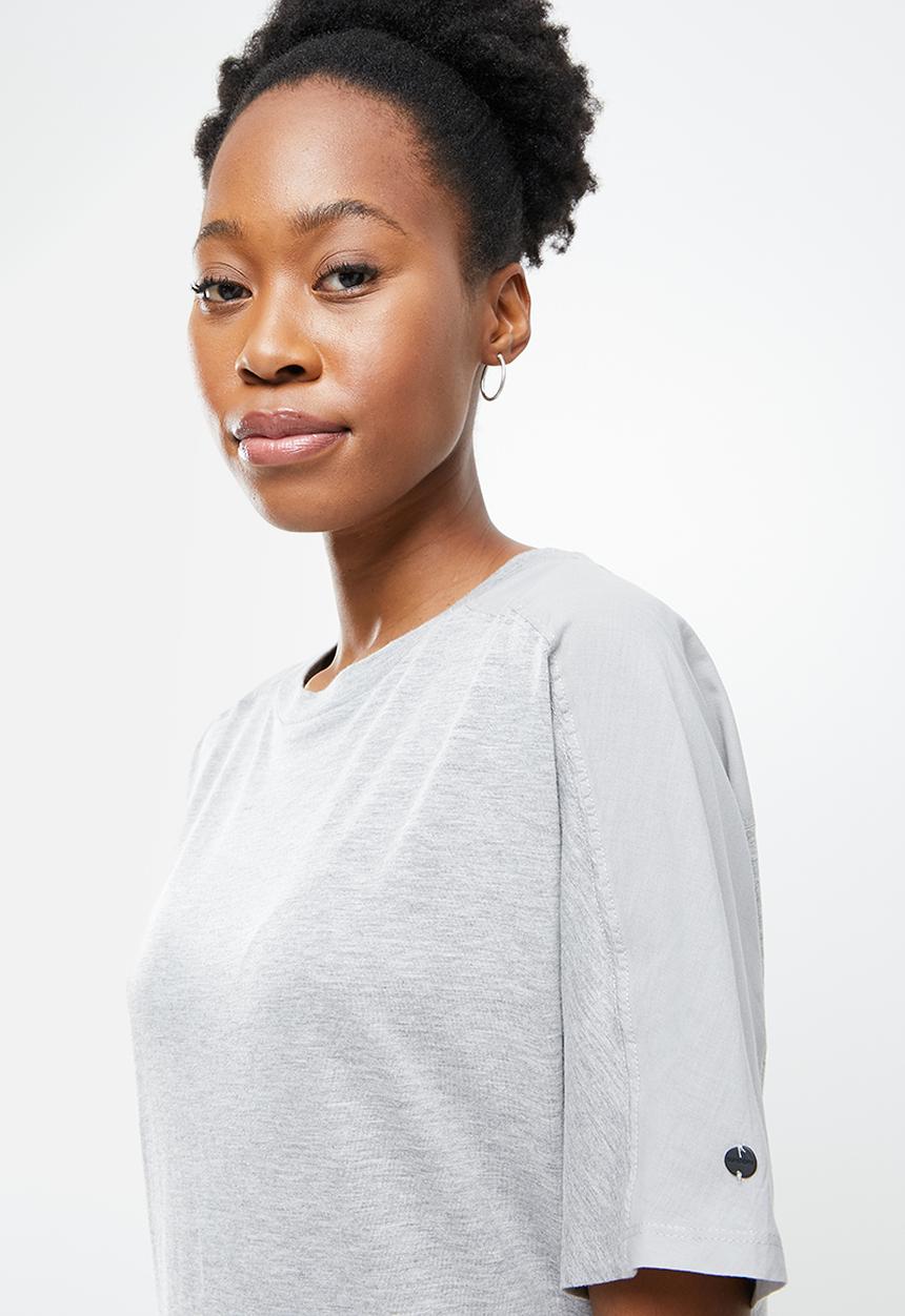 Superdry. - Cotton modal t-shirt dress - grey