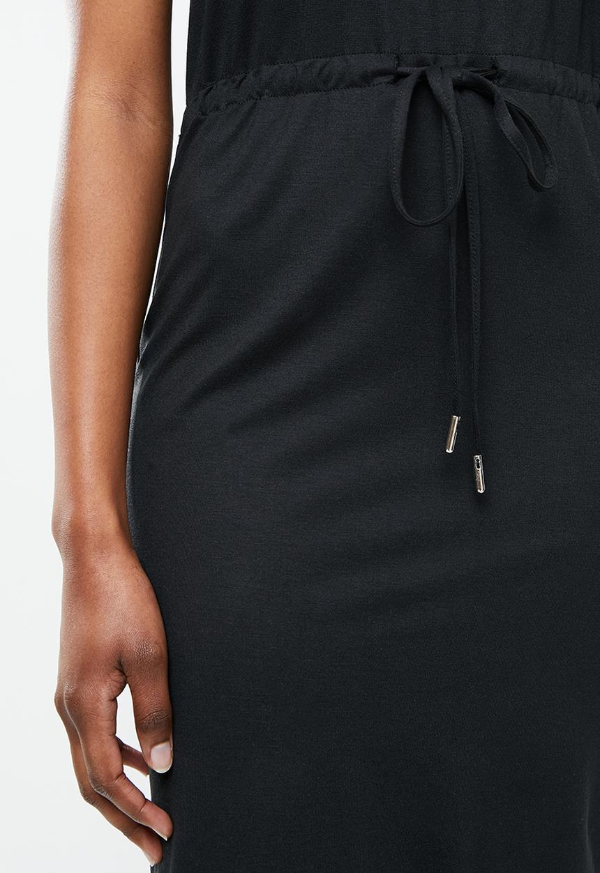 Superdry. - Drawstring t-shirt dress - black