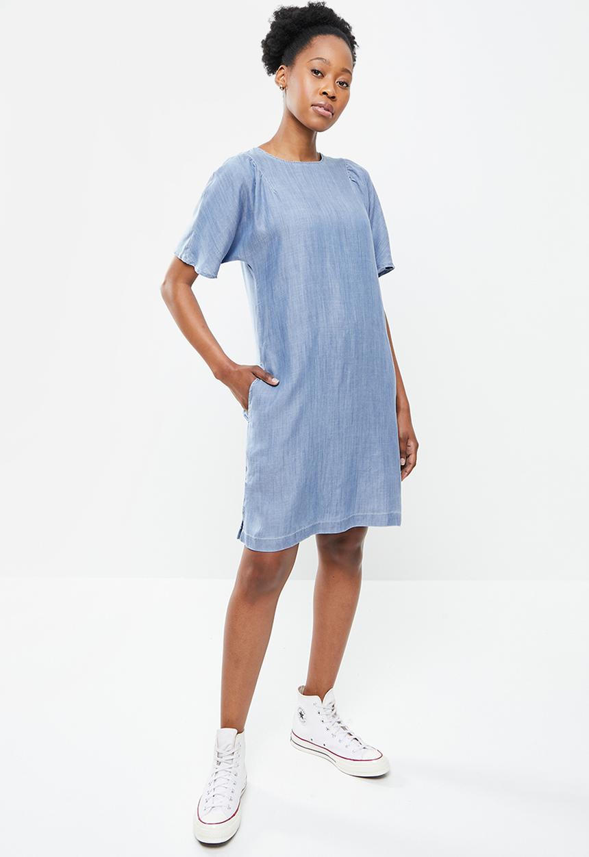Superdry. - Tencel t-shirt dress - blue 