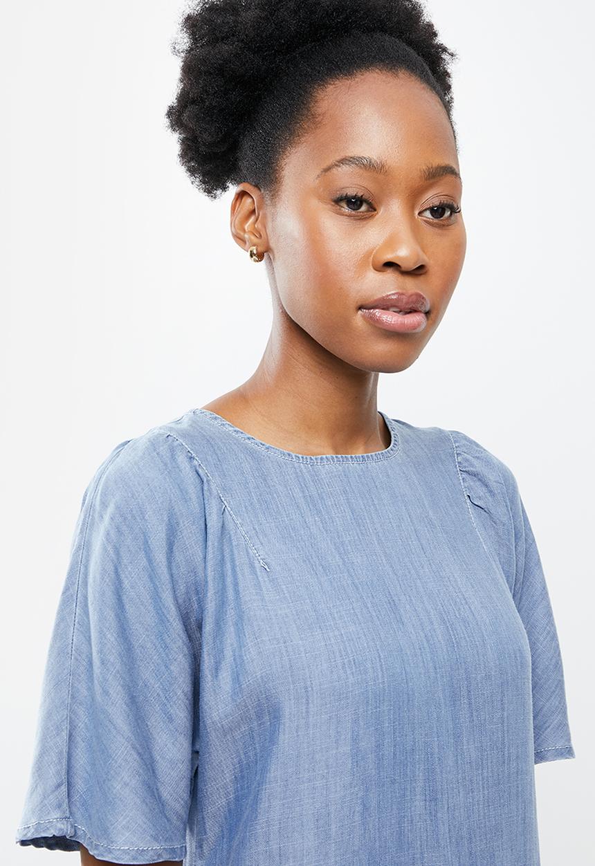 Superdry. - Tencel t-shirt dress - blue 