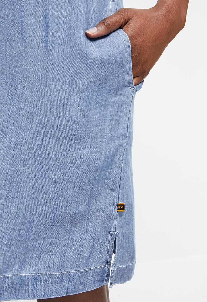 Superdry. - Tencel t-shirt dress - blue 