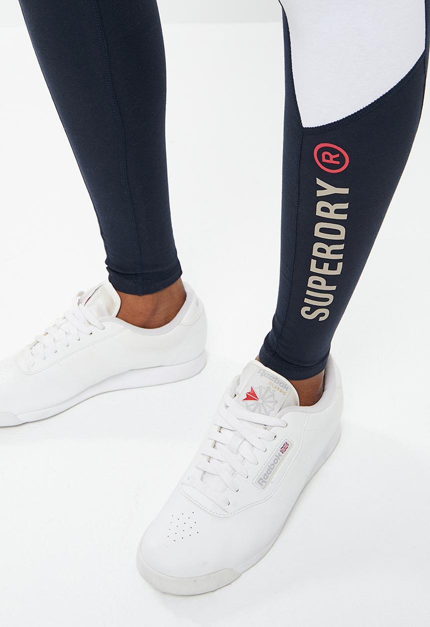 Superdry. - Active lifestyle full length leggings - navy