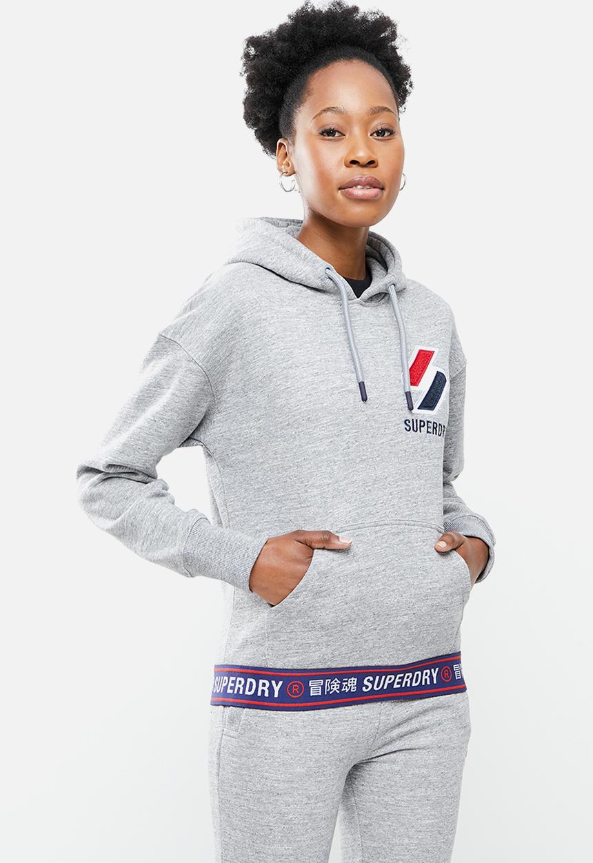 Superdry. - Sportstyle chenille hoodie - grey 