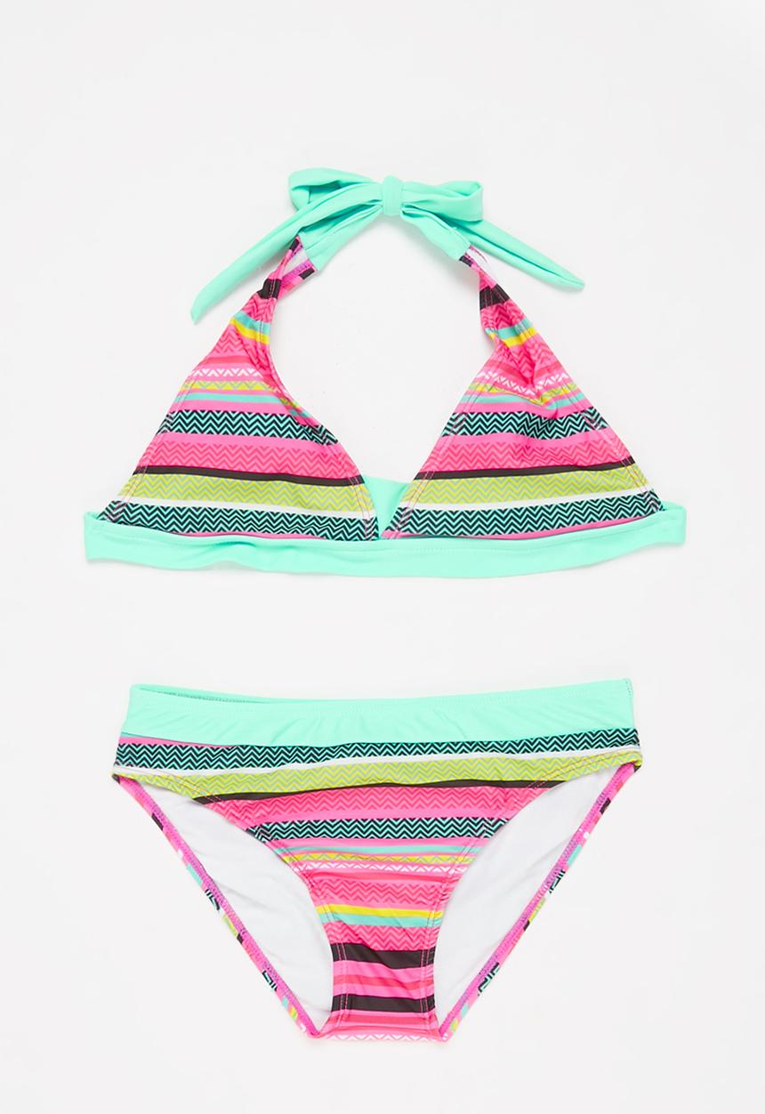 Rebel Republic - Stripe bikini set - multi
