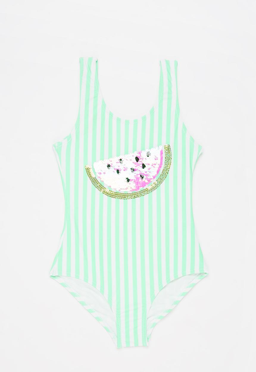 Rebel Republic - Watermelon one piece swimsuit - turquoise