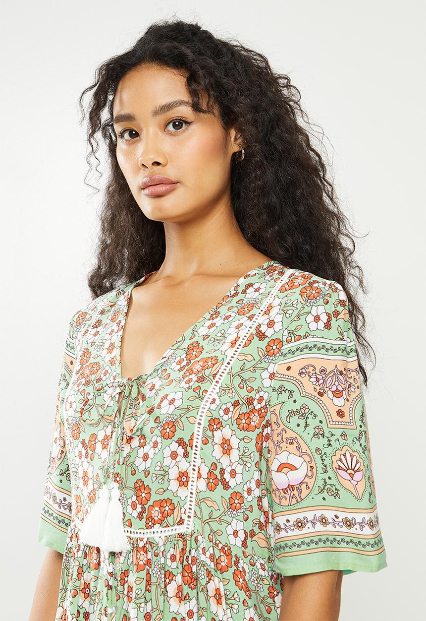 Stella Morgan - Printed swing dress - mint