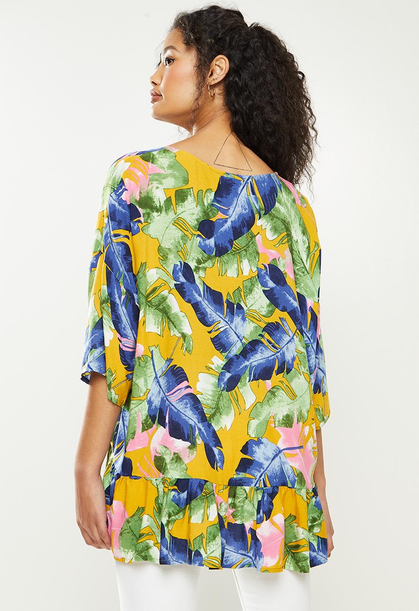 Stella Morgan - Tropical oversized blouse top - multicolour