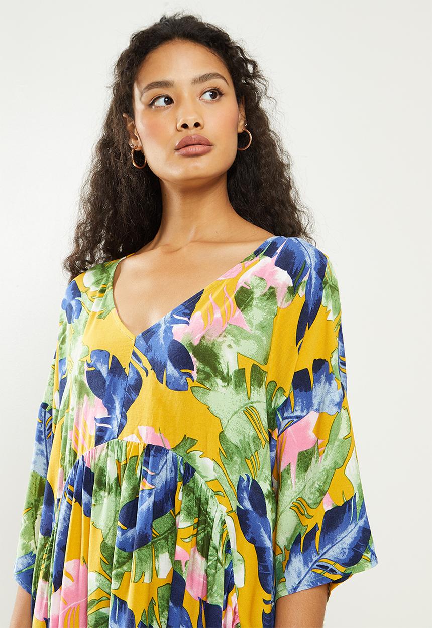 Stella Morgan - Tropical oversized blouse top - multicolour