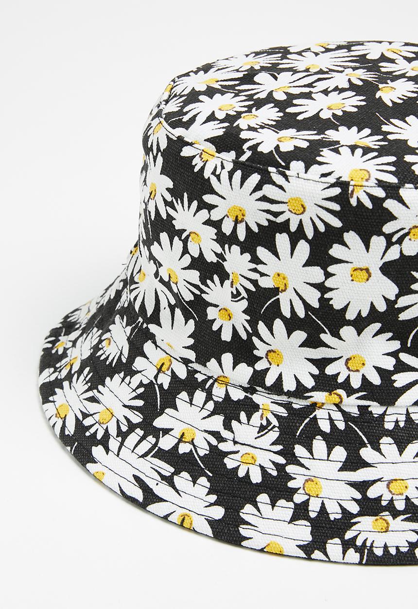 Superbalist - Daisy bucket hat - black & yellow
