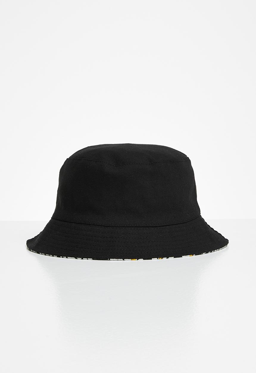 Superbalist - Daisy bucket hat - black & yellow