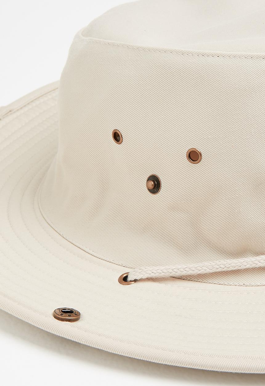 Lark & Crosse - Safari bucket hat - stone