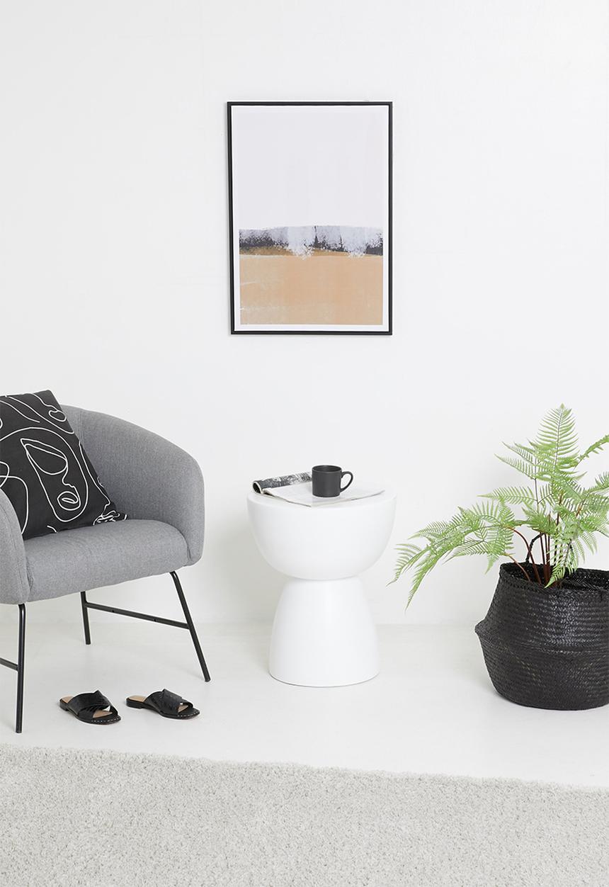 Sixth Floor - Fern outdoor side table - white