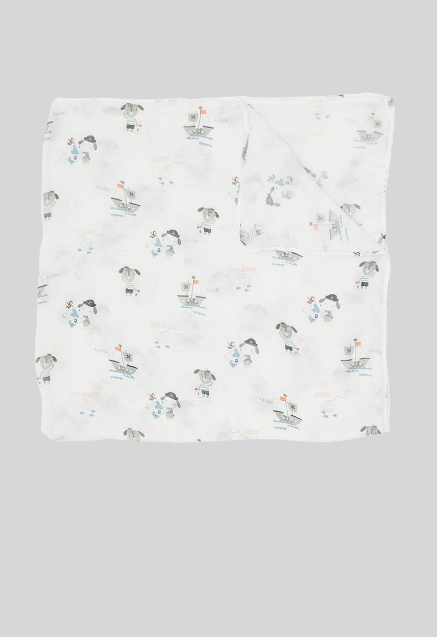 Pop Candy - Printed receiving blacket - blue
